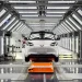 A vehicle inside a factory operated by SAIC-GM-Wuling in Liuzhou, southern Guangxi Zhuang Autonomous Region